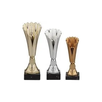 Pohár vějířovitý - Text: Žádný Barva: Zlatá Výška: 19cm