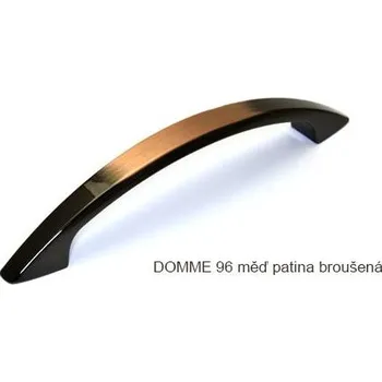 Nábytkové kování Domme 20156 96CUPB úchytka 96 mm měď patina broušená