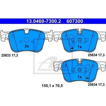 Brzdová destička ATE 13.0460-7300.2