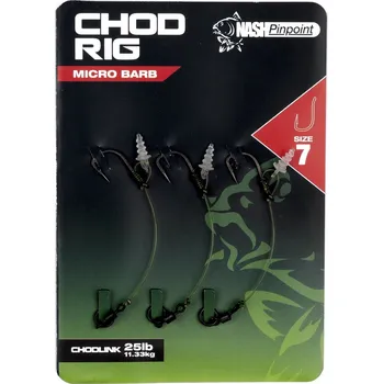 Rybářský háček Nash návazec Chod Rig Micro Barbed Velikost háčku: 7