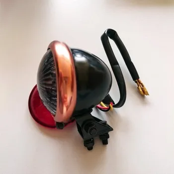 Osvětlení pro motocykl LED zadní světlo Bates Style, černé-měděné