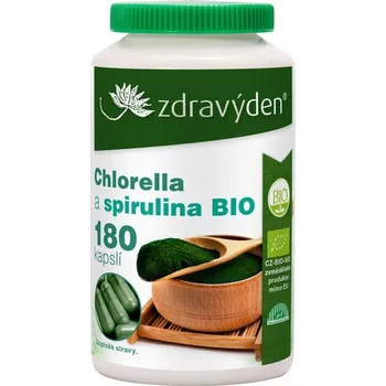 Přírodní produkt Zdravý Den Bio Chlorella a spirulina 180 cps.