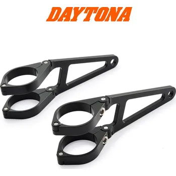 Osvětlení pro motocykl Daytona - Japan DAYTONA CNC držáky předního světla provedení: černé dlouhé 49mm