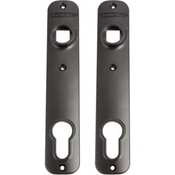 brána LOCINOX 3020 HYB STD - plastové zámkové štítky s otvorem pro kliku a cylindrickou vložku, pro křídlové branky a dveře