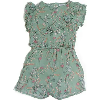 Kojenecká kombinéza Overal dívčí letní, Minoti, SECRET 10, zelená - 80/86 | 12-18m