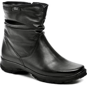 Dámská zimní obuv Dámské zimní kotníkové boty kožené Axel AXBW090 černé s kožíškem na široké chodidlo - 36