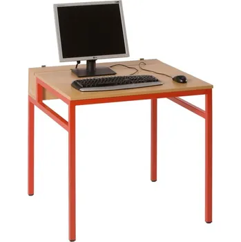 Psací stůl NVT Počítačový stůl S 14 Velikost: 2 - postava 108-121 cm, Barva kovu: RAL 2004 - oranžová
