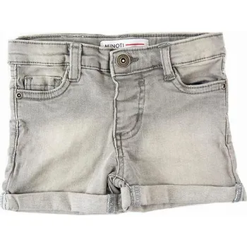 Kraťasy dívčí džínové s elastenem, Minoti, TG DSHORT 4, šedá - 80/86 | 12-18m
