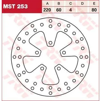 Brzdový komplet TRW MST253 brzdový kotouč, přední APRILIA SCARABEO 125 rok 99-06