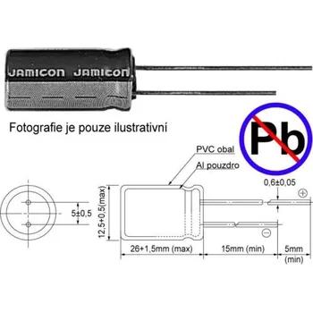 Kondenzátor RAD 2200/25 RM5 RAD 2200/25JAM