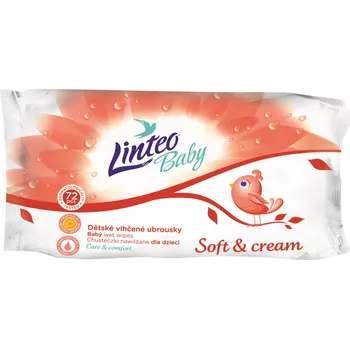 Dětský vlhčený ubrousek Linteo Baby Soft and Cream vlhčené ubrousky pro děti 72 ks