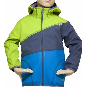 Dívčí bunda Bunda softshell Fantom BUN 0702 trojbarevná - tyrkysovo šedo limetková 2023 Velikost: 110