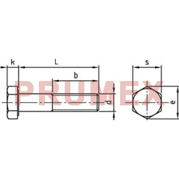 Šroub Šroub šestihranný částečný závit DIN 931 M20x350-8.8 pozink