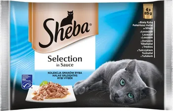 Krmivo pro kočku Sheba Selection rybí šťavnatý výběr 4 x 85 g