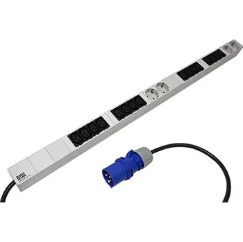 Serverovna BACHMANN Vertikální napájecí panel 16x IEC320 C13, 4x CEE 7/3, 3m, vidlice IEC 60309 16A, alu (800.2335) - 19.07.2175