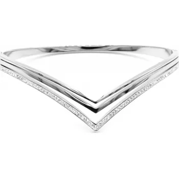 Náramek biju Designový náramek z chirurgické oceli ve tvaru špičky s kamínky 1555