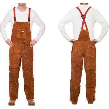 montérky WELDAS Svářečské kalhoty do pasu s laclem (velikost XL)