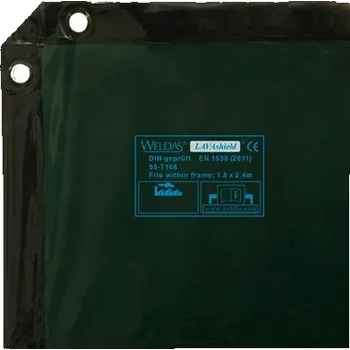 Příslušenství ke svářečce WELDAS Svářecí zástěna zelená 1,74 x 2,34 m