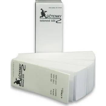 Tiskopis Účtenka 60x148/500 listů bílá lepená