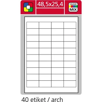 Samolepící etiketa Samolepící etikety A4 SK LABEL 48,5 x 25,4 mm, 100 archů, červené