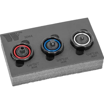 Gola sada Ráčny dlaňové 1/4", 3/8" a na 1/4" bity, 72 zubů, sada 3 kusy, Welzh (Welzh Werkzeug)