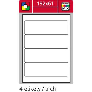 Samolepící etiketa Samolepící etikety A4 SK LABEL 192 x 61 mm, 100 archů, zelené