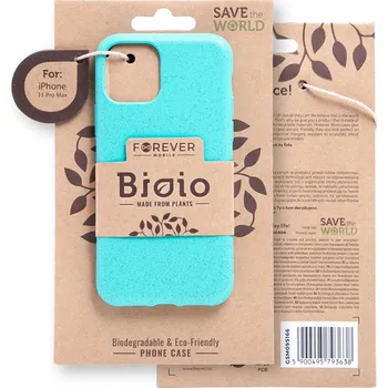 Pouzdro na mobilní telefon Kryt FOREVER BIOIO - pro Apple iPhone 11 Pro Max - Zero Waste kompostovatelný kryt - mátový