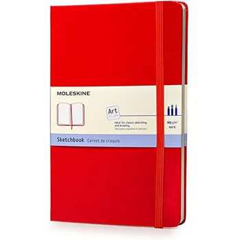 Moleskine Skicář tvrdé desky červený L
