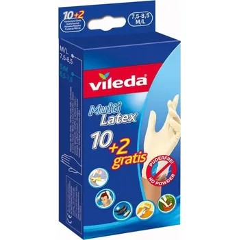 Čisticí rukavice Vileda Multi Latex latexové nepudrované 12 ks M/L