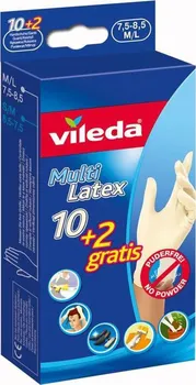 Čisticí rukavice Vileda Multi Latex latexové nepudrované 12 ks M/L