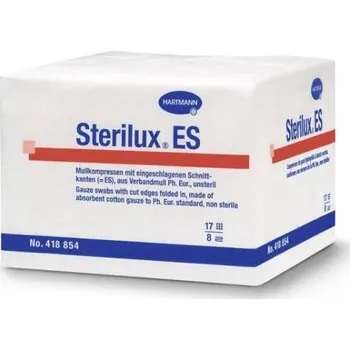 Kompres Hartmann Sterilux 5x5 cm/100 ks 17 vl. 8 vr.