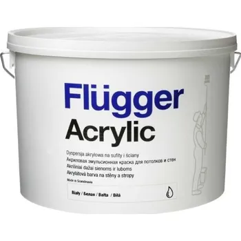 barva na zeď Flügger Acrylic bílá 3L
