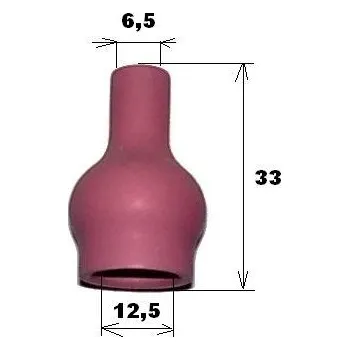 Svářečka Hubice keramická NASAZ D6,5/D21x33 - č.4 - M