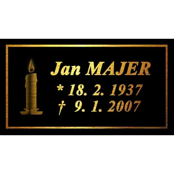 Smuteční dekorace Cedulka na urnu 6161