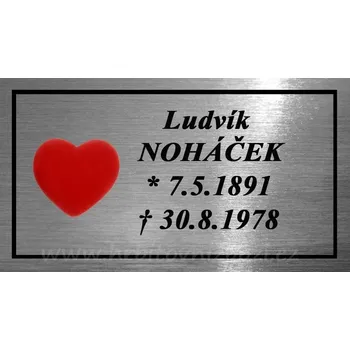 Smuteční dekorace Cedulka na urnu 6092