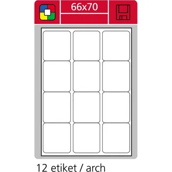 Samolepící etiketa Samolepící etikety A4 SK LABEL 66 x 70 mm, 100 archů, červené