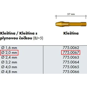 Svářečka Držák elektrody/kleština Abitig SR200/450W @2,0