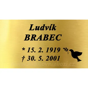 Smuteční dekorace Cedulka na urnu 6090