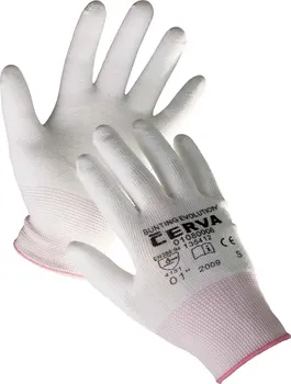 Pracovní rukavice CERVA Bunting Evolution rukavice PU dlaň bílé