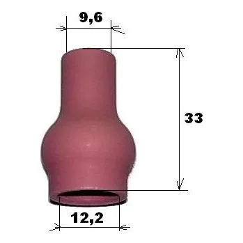 Svářečka Hubice keramická NASAZ D9,5/D21x33 - č.6 - M