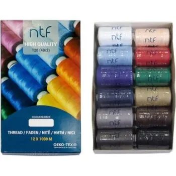 Nit Nit polyesterová univerzální, 1000m, mix VIII., 12 ks