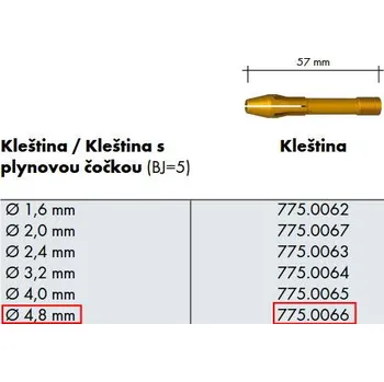 Svářečka Držák elektrody/kleština Abitig SR200/450W @4,8