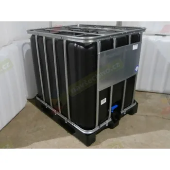 nádrž IBC 1000L NOVÝ KOMPLET 15cm černá na plastu s UN 1000 l