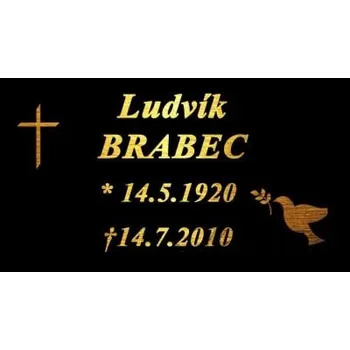 Smuteční dekorace Cedulka na urnu 615