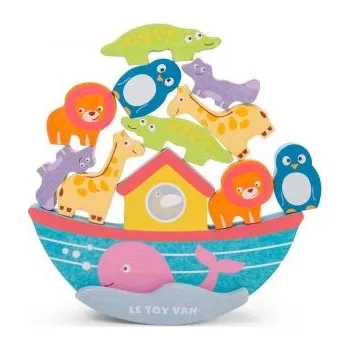 Dřevěná hračka Noemova archa, balanční hra