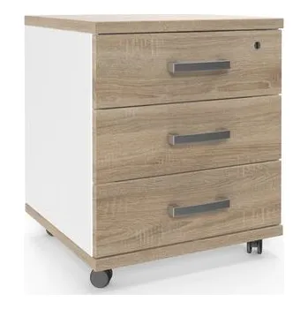 Zásuvkový kontejner Viva 2 Mobilní kontejner Viva, 58 x 49 x 48 cm, dub sonoma/bílý