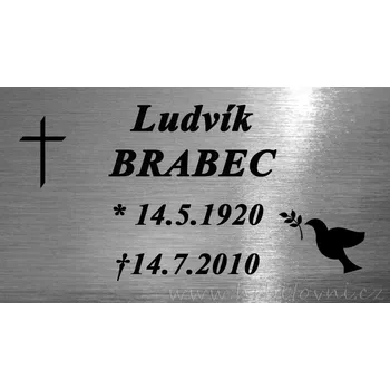 Smuteční dekorace Cedulka na urnu 601