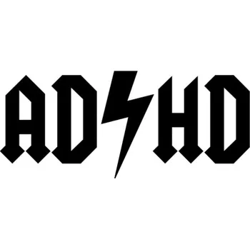 Samolepicí dekorace na vozidlo Samolepka ADHD na auto a motorku, tuning nálepka (5092)