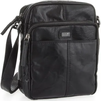 Černé kožené unisex crossbody SPIKES & SPARROW