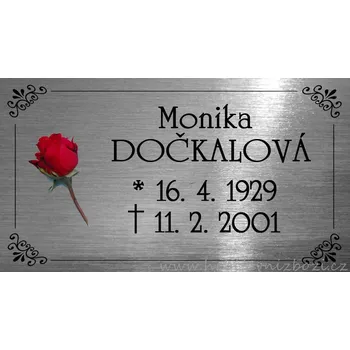 Smuteční dekorace Cedulka na urnu 6094